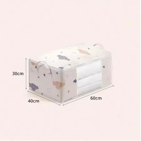 StowAway Large Capacity Clothes Storage Bag Organizer With Reinforced Handle And Sturdy Zipper For Space Saving