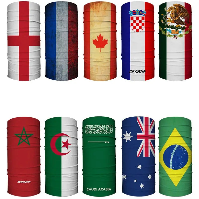 2026 World Cup Flag Seamless Magic Headscarf Windproof Mask For Fans