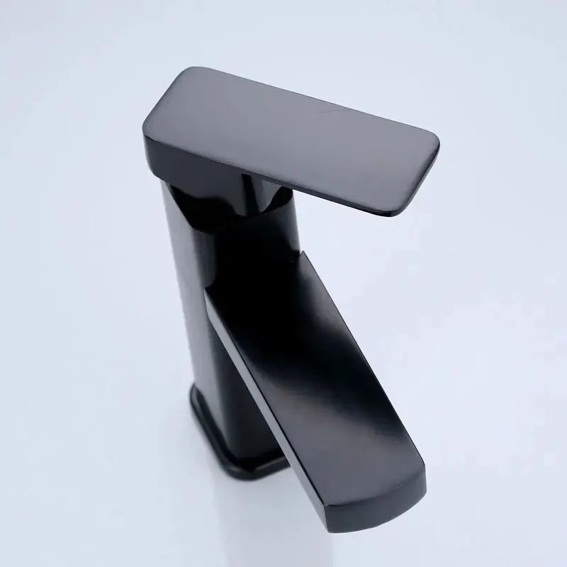 Bathroom faucet by Simples Market; black matte, deck-mounted, single-handle