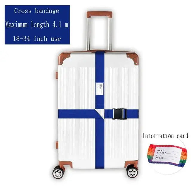 Convenient Adjustable Luggage Straps Portable Bungees Easy Travel Necessary Reusable Belt protect Suitcase Accessories Items - Simples Market
