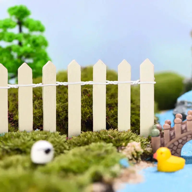1pc Mini Wooden Fence For Garden And Bonsai Decoration Fairy Tale Picket Fence For DIY Handicraft Projects