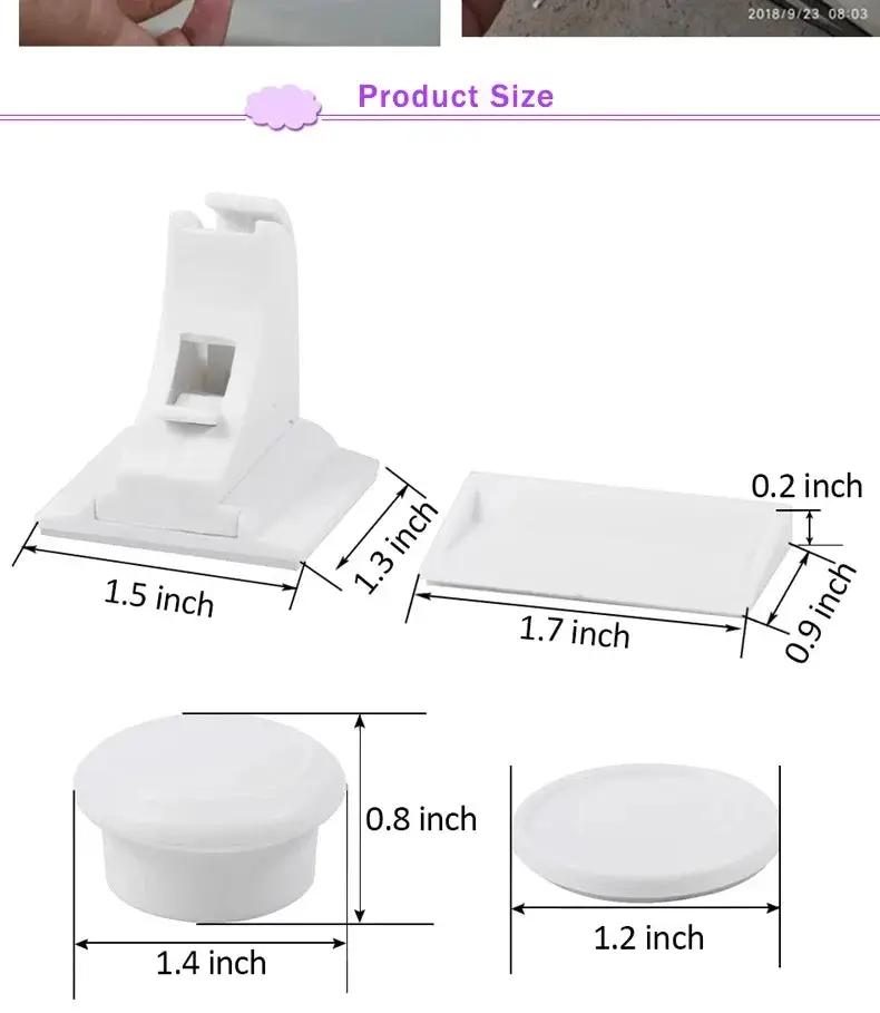 Baby safety lock set with magnetic cabinet/drawer latch, white plastic by Simples Market