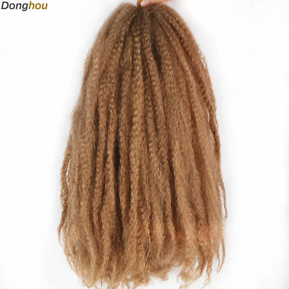 Marley hair 18in synthetic braiding hair, ombre black brown blonde grey 350, Simples Market
