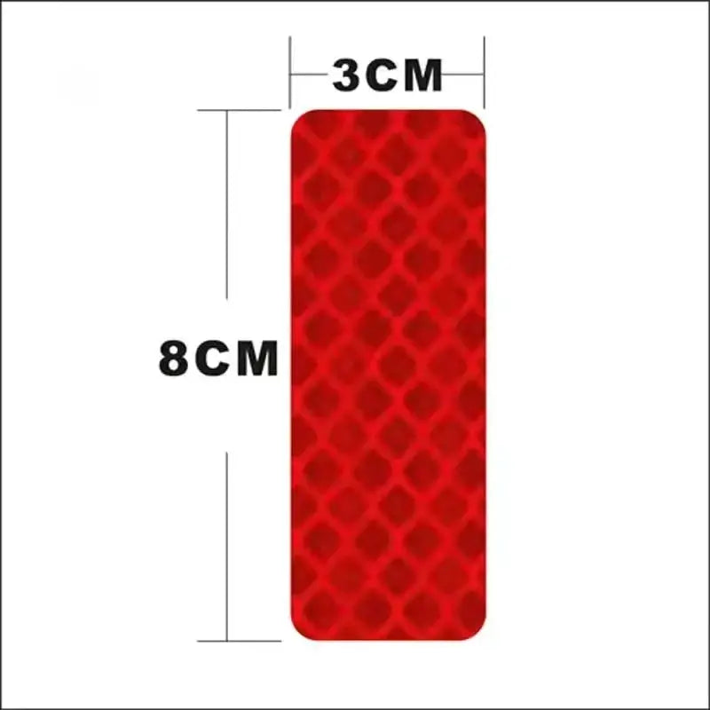 10 Pcs 3X8Cm Car Bumper Reflective Stickers For Safety Warning Strips For Low Light Visibility