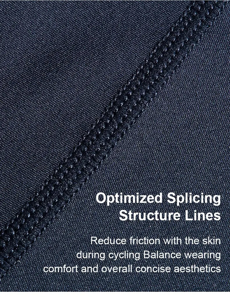 INBIKE men's MTB cycling shorts fabric close-up in navy blue with reinforced seam