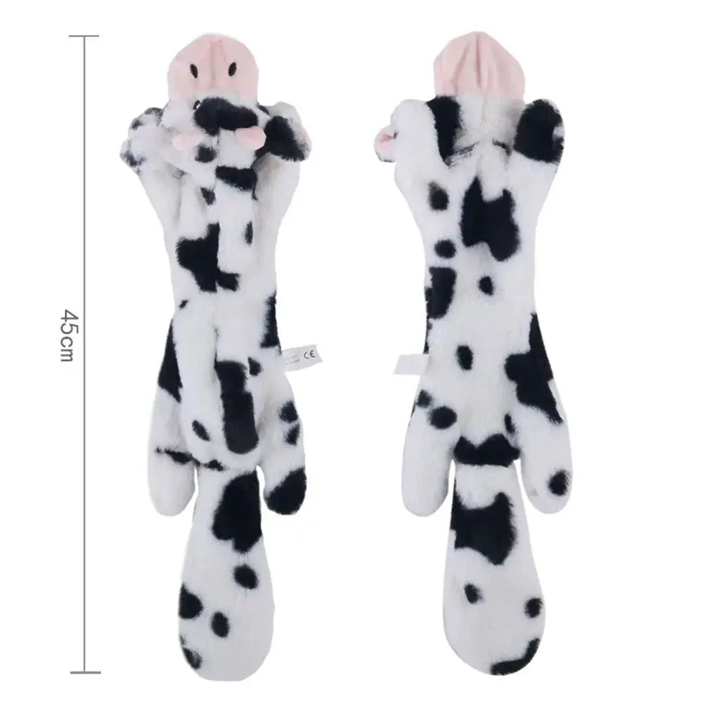 No Stuffing Simulated Animal Dog Toy With Squeakers Durable Plush Crinkle Squeaky Chew Toy For Fetching