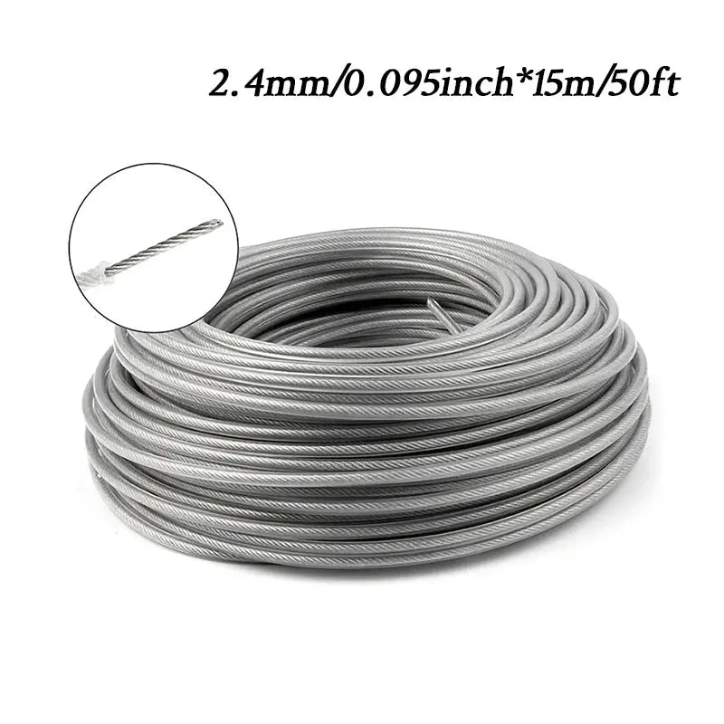 LUSQI Steel Wire Nylon Grass Trimmer Line 5M 10M 15M Replacement Rope For Brush Cutters And Lawn Mowers