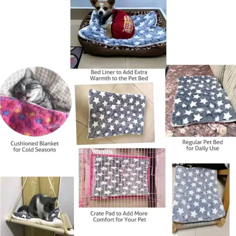 Thick Flannel Pet Mat Bed For Dogs And Cats Soft Sleeping Mat Blanket For Puppies And Kittens