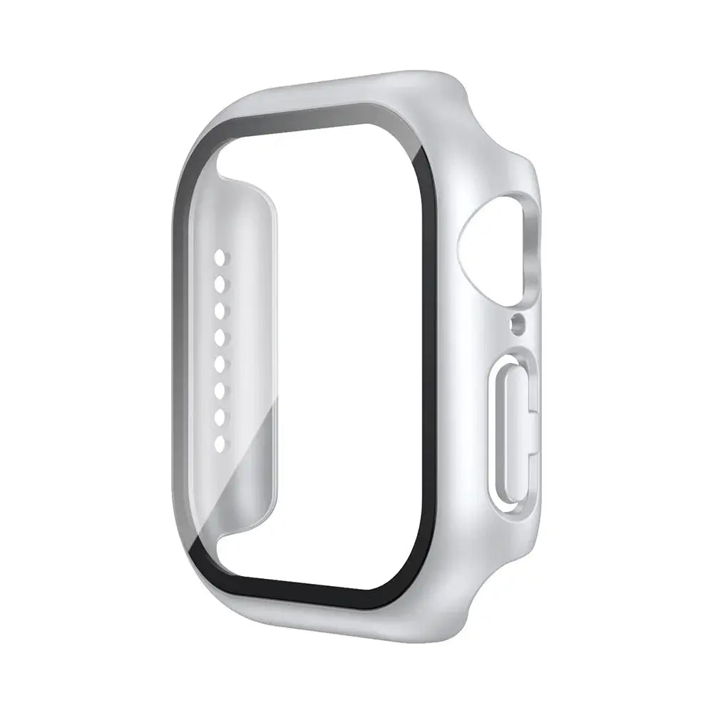 Tempered Glass+Case For Apple Watch 38mm 40mm 41mm 42mm 44mm 45mm 46mm Screen Protector Protective Cover iWatch 10 8 7 9 6 SE 5