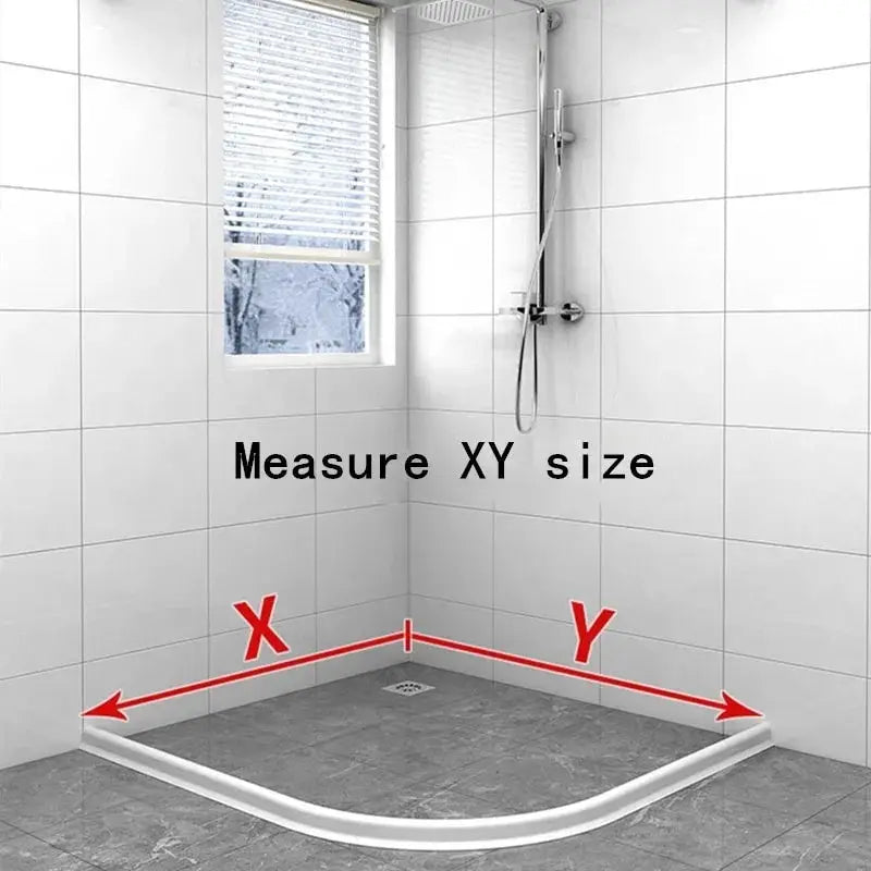 Simples Market bathroom silicone bendable water retaining strip, white shower barrier for corner use