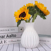 White Plastic Modern Vase For Living Room Decor Scandinavian Style Flower Pot Wedding Floral Arrangement Vase - Simples Market