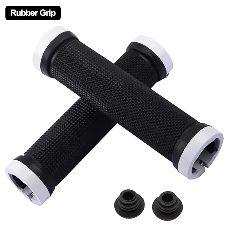 Bicycle Handlebar Grips Rubber Bilateral Lock Non Slip For BMX MTB Mountain Bikes Cycling Accessories