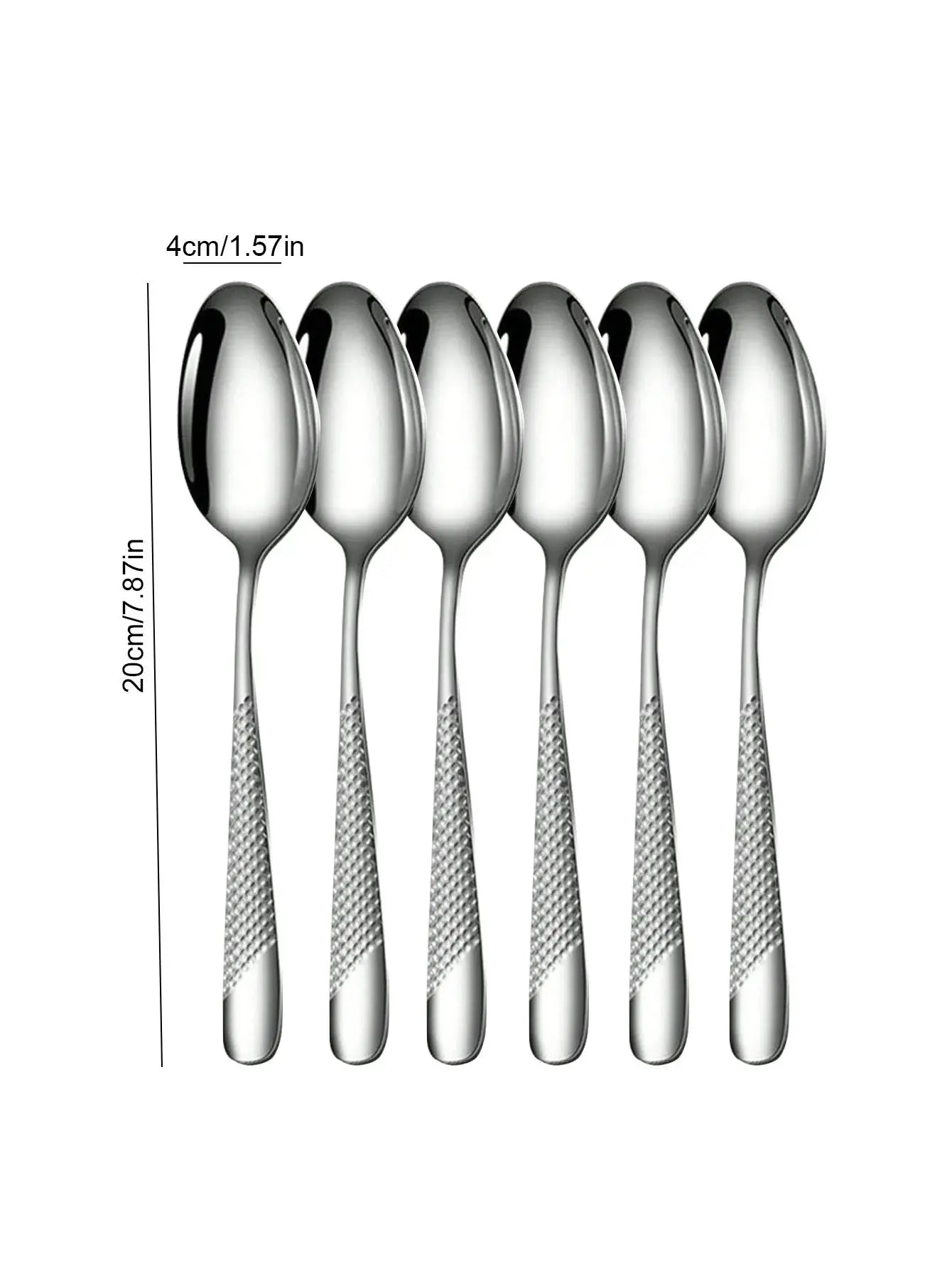 Stainless Steel Silver Star Diamond Tableware Set 6 Or 30 Piece Knife Fork Spoon Dessert Fork