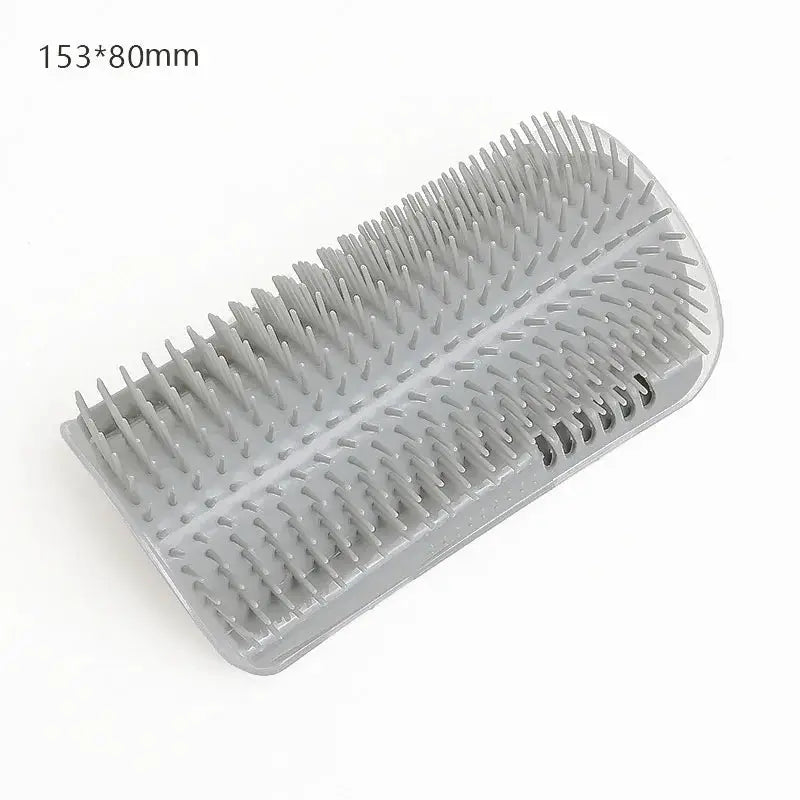 Cat massage brush for pet hair removal, gray plastic, 153×80mm, Simples Market