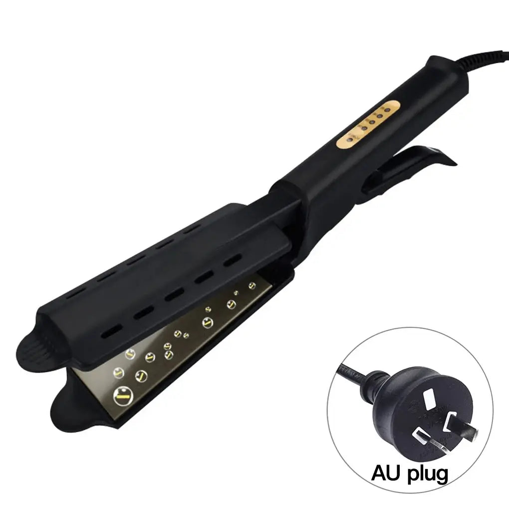Hair straightener with ceramic tourmaline plates, four-gear temperature control, wide panel, AU plug.