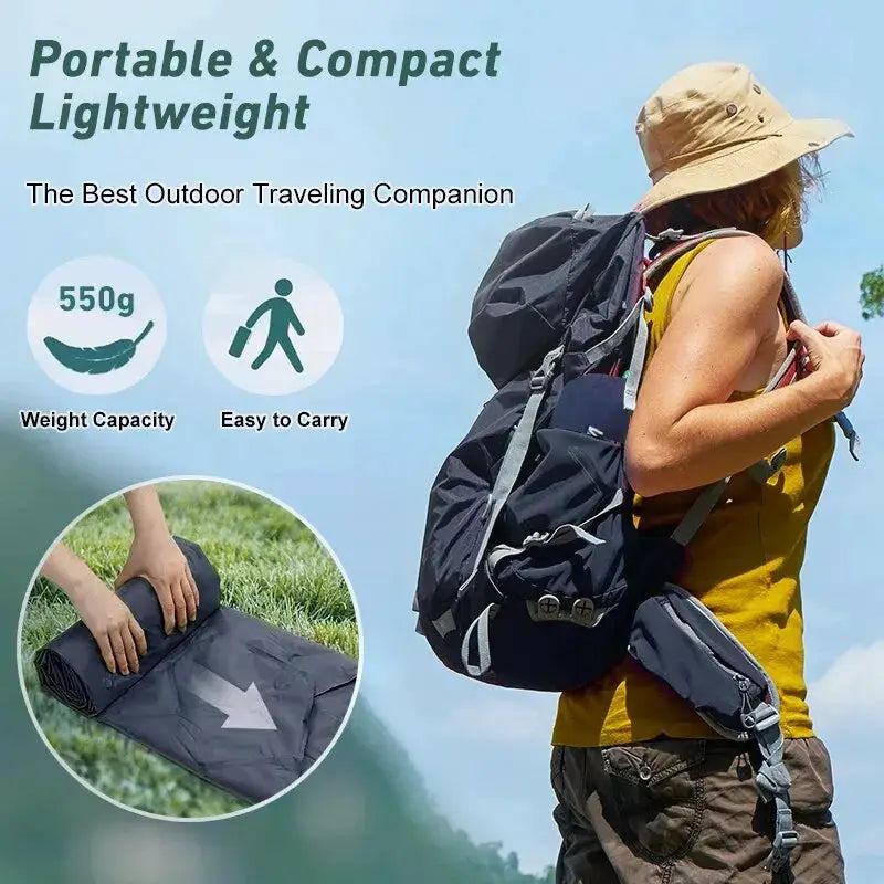 WESTTUNE camping sleeping pad ultralight inflatable mattress, black, portable for travel and hiking by Simples Market