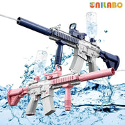Unilabo M416 Electric Water Gun Battery Powered with External Water Bottle Attachment for Kids and Adults Outdoor Fun