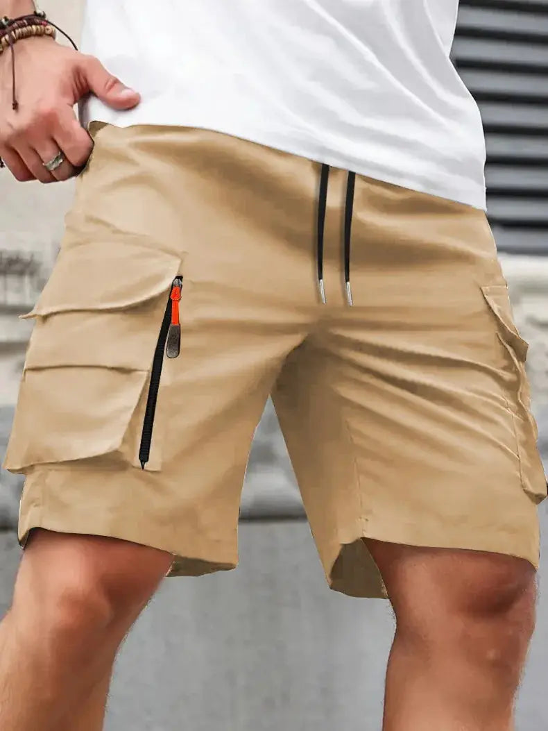 UETEEY Summer Casual Cargo Shorts Men Outdoor Travel Sports Large Pockets Durable Comfortable Beach Workout Shorts for Outings