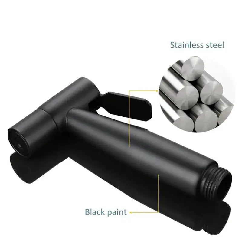 Simples Market handheld black toilet bidet spray gun for WC with stainless steel components