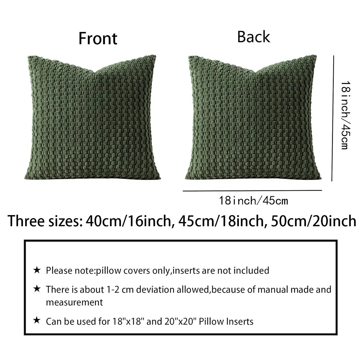 Soft Boho Style Double Sided Pillow Cover Corduroy Stripe Square Farmhouse Neutral Decor 100 Percent Polyester - Simples Market