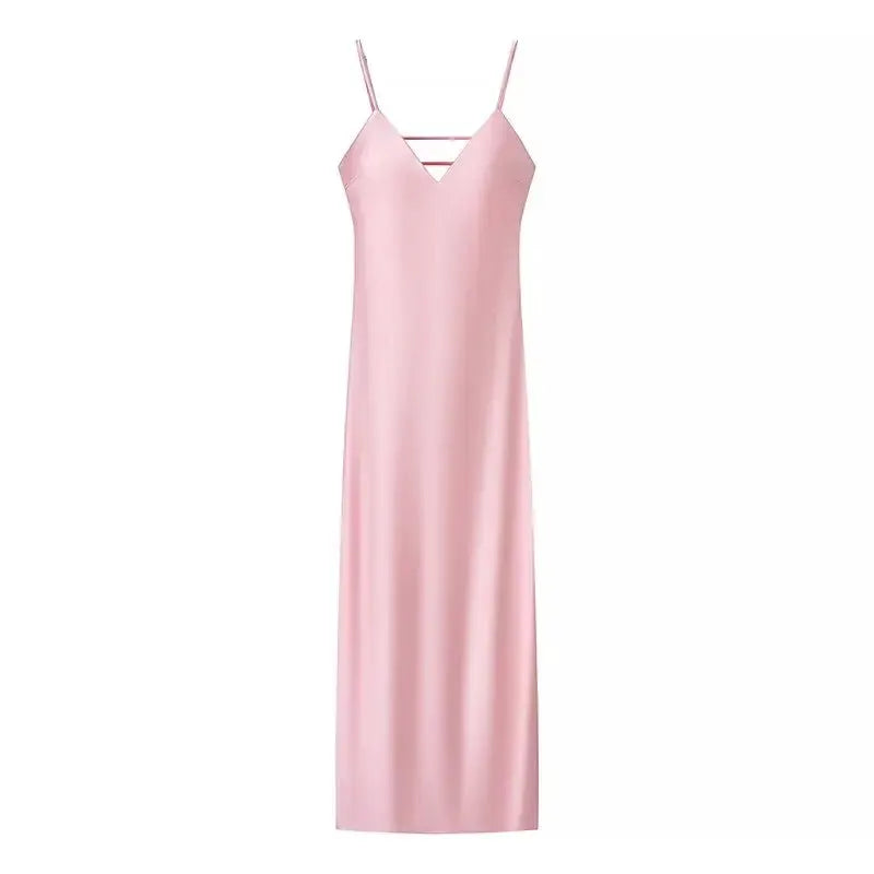HH Women Summer Yellow V Neck Sling Dress Lightweight Sleeveless Maxi For Effortless Elegance