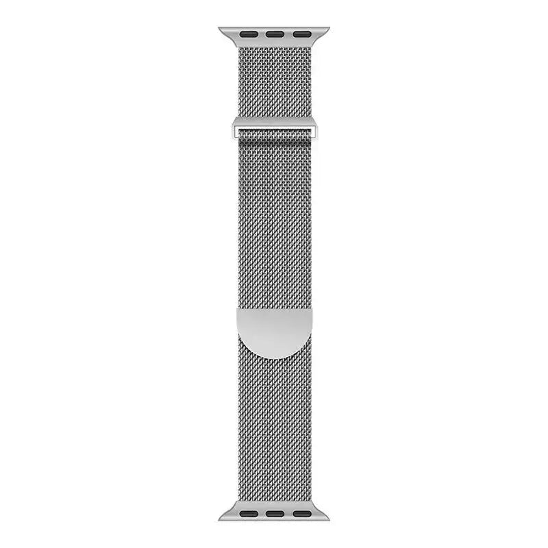 Simples Market metal Milanese strap for Apple Watch, stainless steel mesh band in silver with magnetic clasp