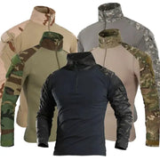 Mens Camouflage Long Sleeve Tactical Shirt For Outdoor Hiking Hunting And Climbing Army Military Style