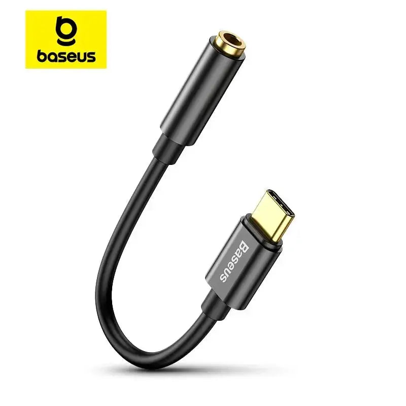Baseus USB C To Three Point Five Millimeter Earphone Jack Adapter Type C Cable For Huawei And Xiaomi Devices