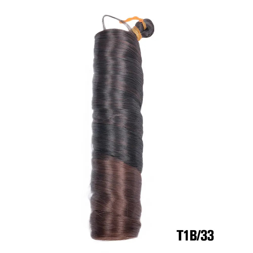 Simples Market French Curls Braiding Hair 24in synthetic spiral braids, pre-stretched, color T1B/33