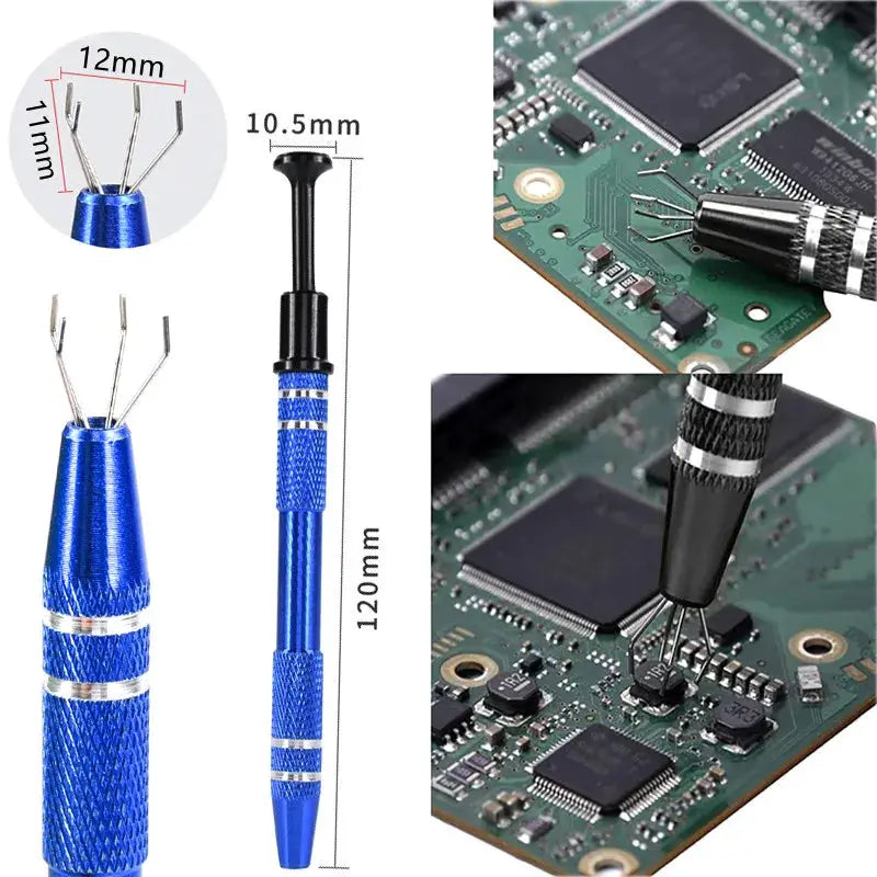 Precision 4 Claw IC Chip Extractor Tool For Delicate Electronic Components Grabber Pick Up Puller