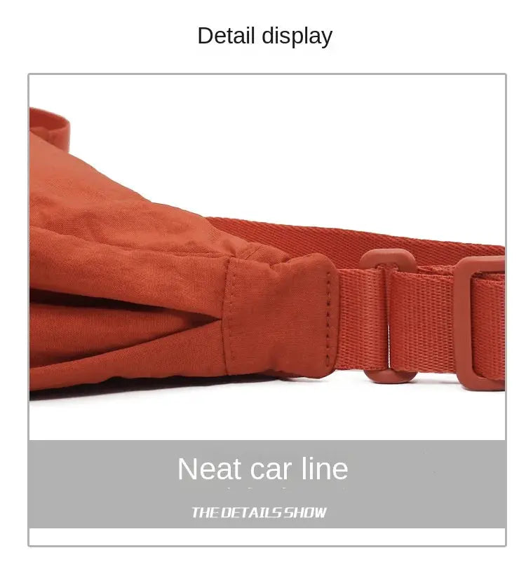 Casual nylon hobos crossbody bag for women in orange with adjustable strap by Simples Market