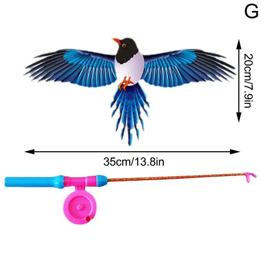 Cartoon Eagle Kids Foldable Mini Plastic Toy Outdoor Flying Kite For Fun And Active Play