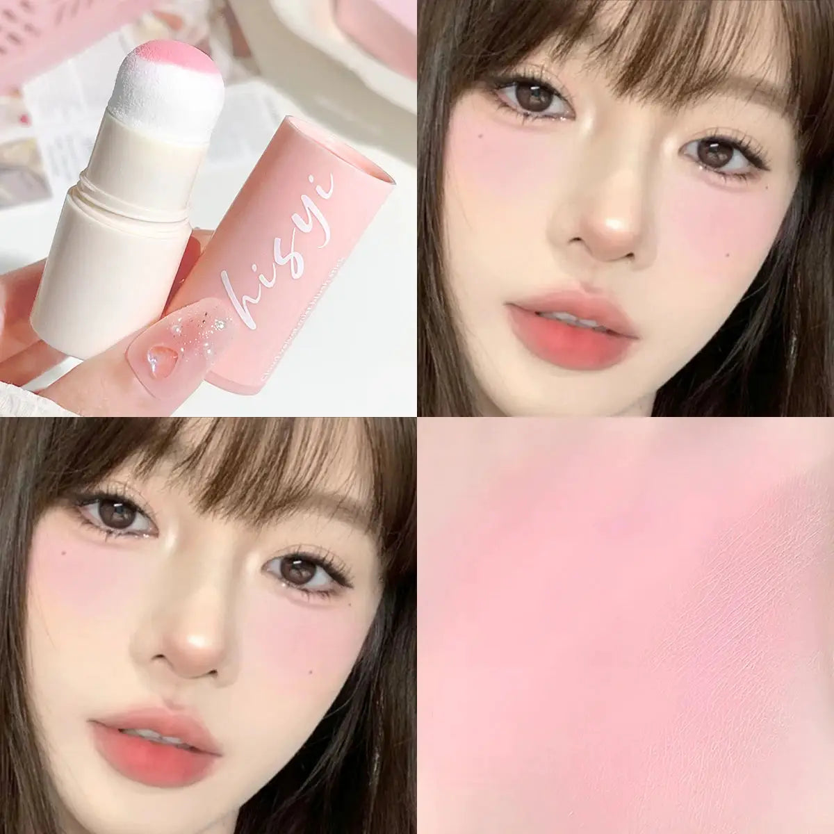 HISYI Yunrou Soft Fog Blush Stick Dual Use Lip And Cheek Tint Cloud Velvet Texture Brightening Finish