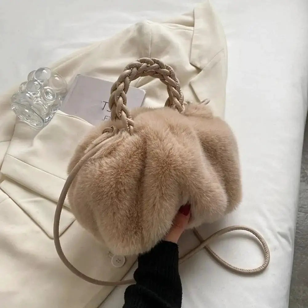 CloudPuff Pumpkin Bag 2025 Plush Cloud Crossbody For Autumn Winter Cozy Tote With Versatile Carrying Options