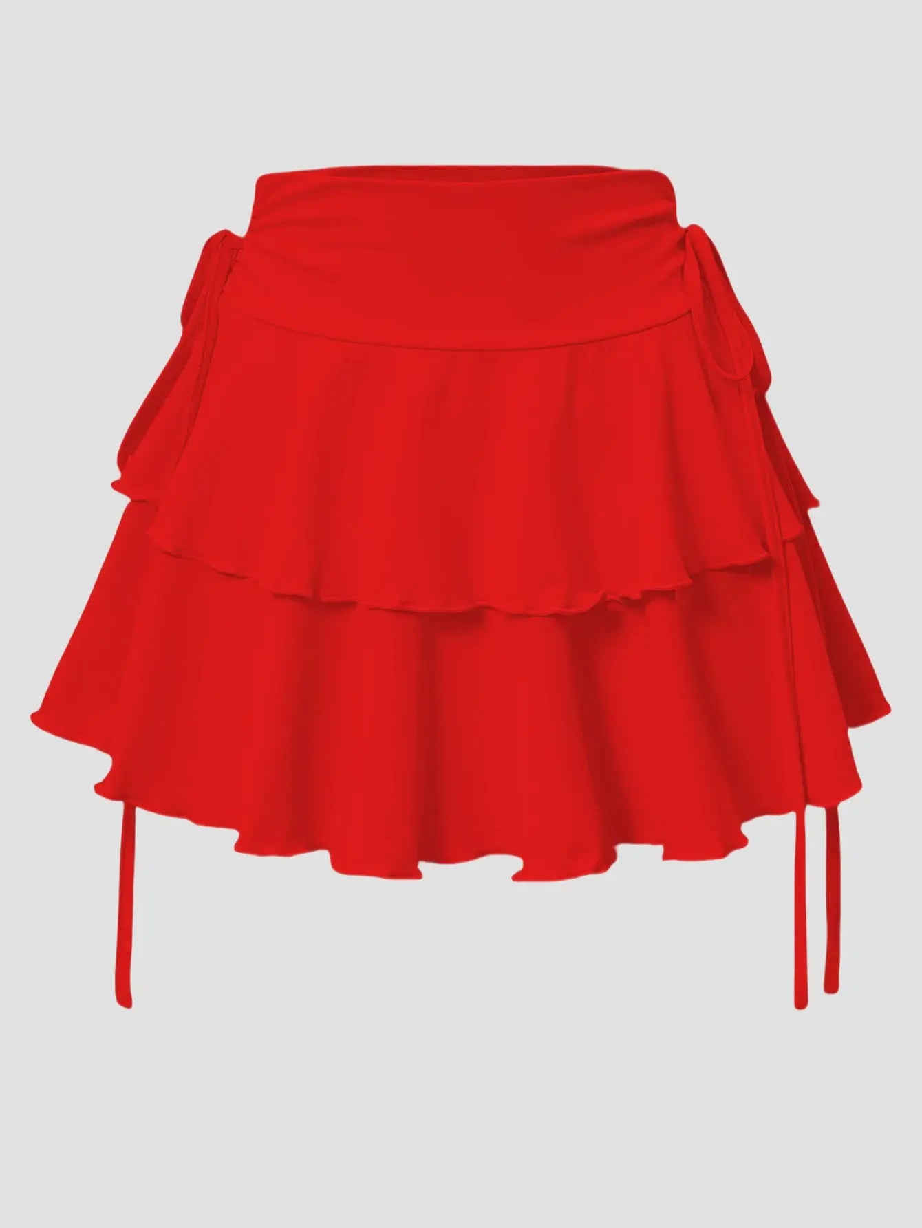 AuroraWear High Waist Solid Color Slim Fit Mini Skirt With Elastic Waistband For Summer Outdoor Versatility
