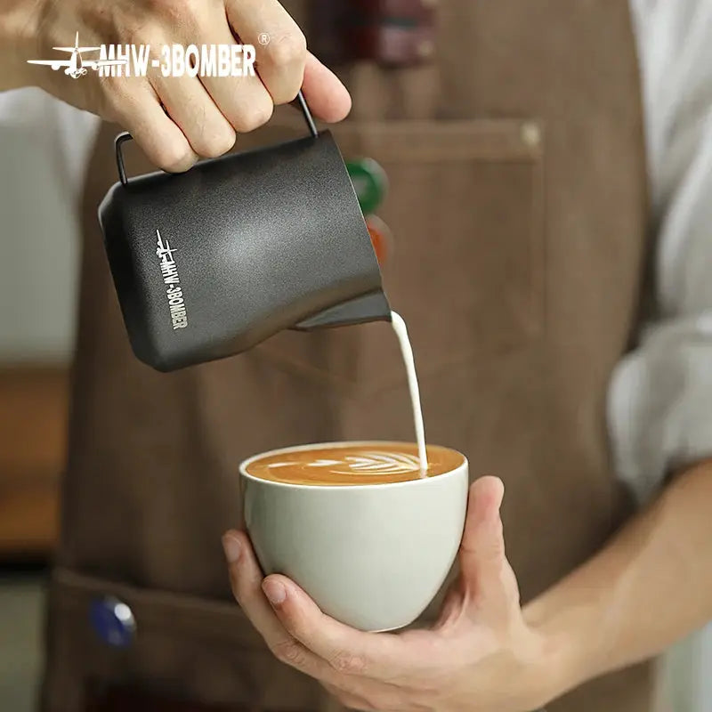 MHW3BOMBER Turbo Milk Frothing Pitcher 350ml 450ml Stainless Steel Professional Home Barista Kitchen Accessory