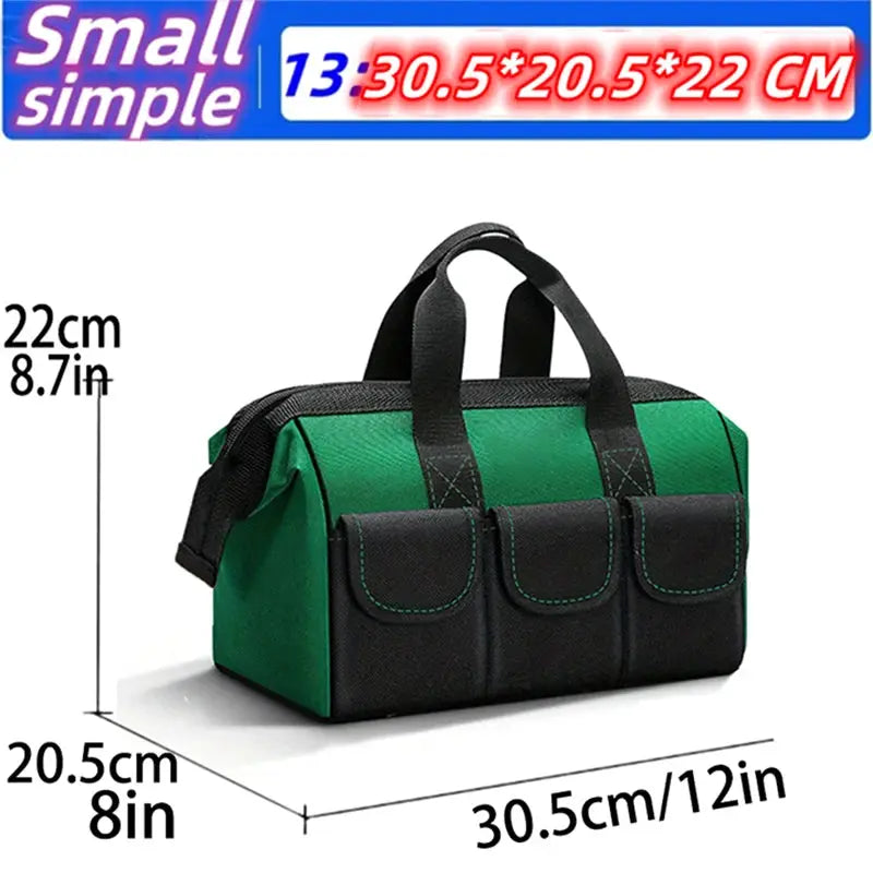 Tool bag by Simples Market, green and black 1680D Oxford fabric, waterproof, large capacity