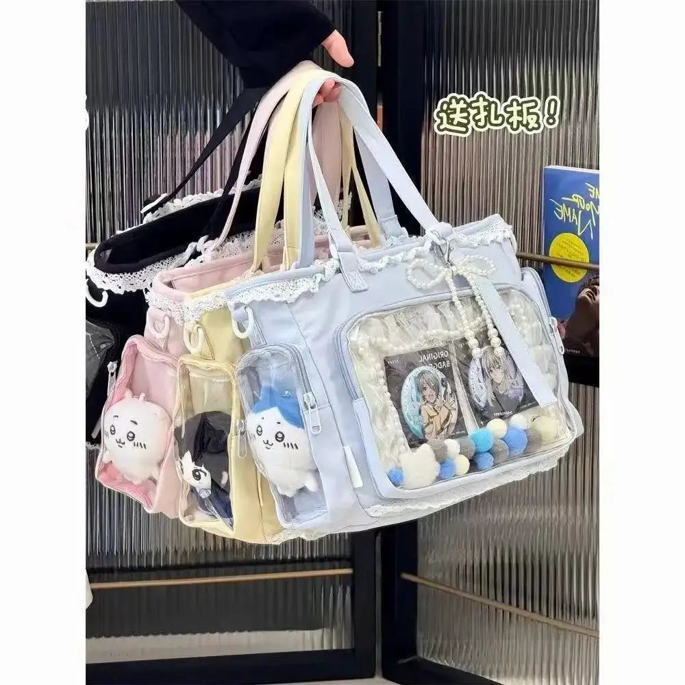 Ballet Girl Large Appetite Itabag Japanese Anime Style Two Dimensional Crossbody Bag For Women Durable Polyester