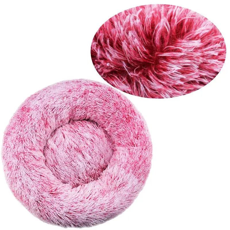 40-90cm Round Pet Bed In 6 Sizes For Large Dogs And Cats Super Soft Plush Bed For Winter Warmth