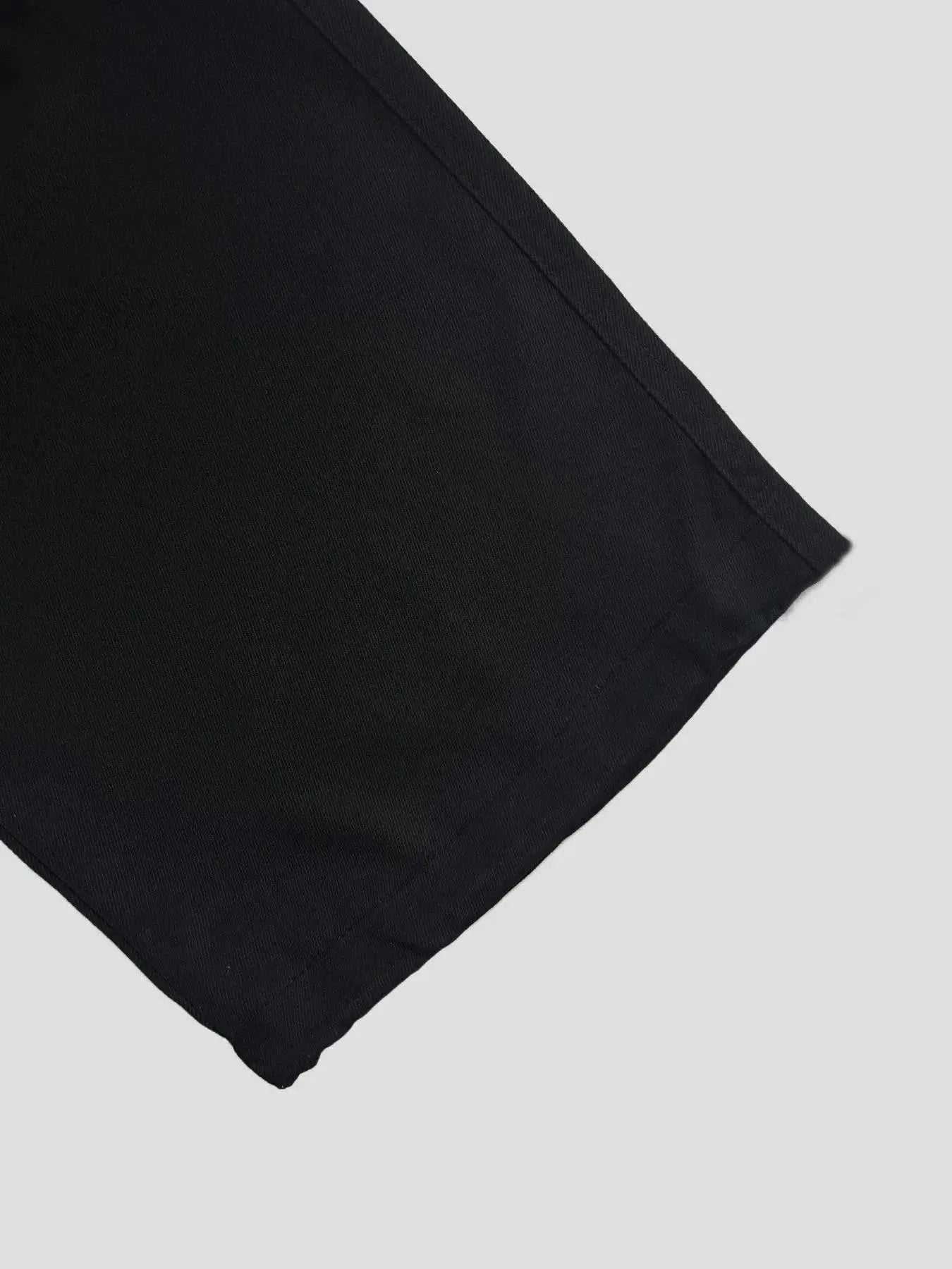 Men's black cargo pants, straight-leg casual outdoor trousers for everyday wear