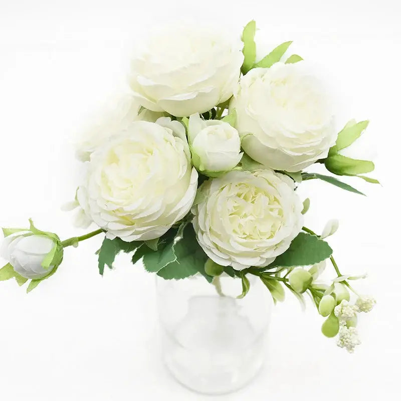 Artificial Peony Bouquet 9 Heads One Bundle for Home Decor Wedding DIY Festival Outdoor Decor Scrapbooking Bonsai Gifts
