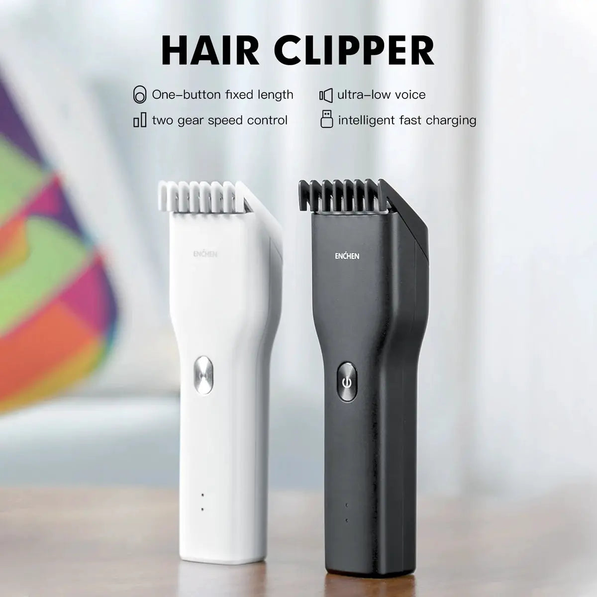 Enchen Boost Cordless Hair Clipper With Fast Type-C Charging And Ceramic Blade For Precise Trims