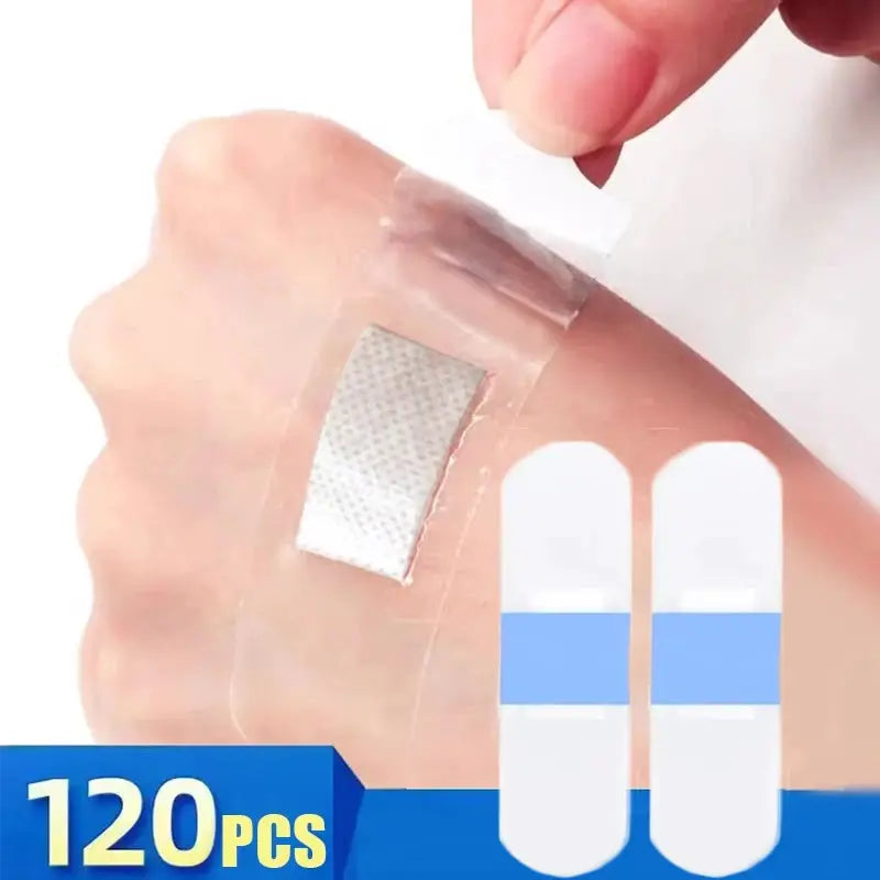 120 Count Waterproof Transparent Bandages Breathable Invisible Hemostatic Wound Care For Everyday Cuts