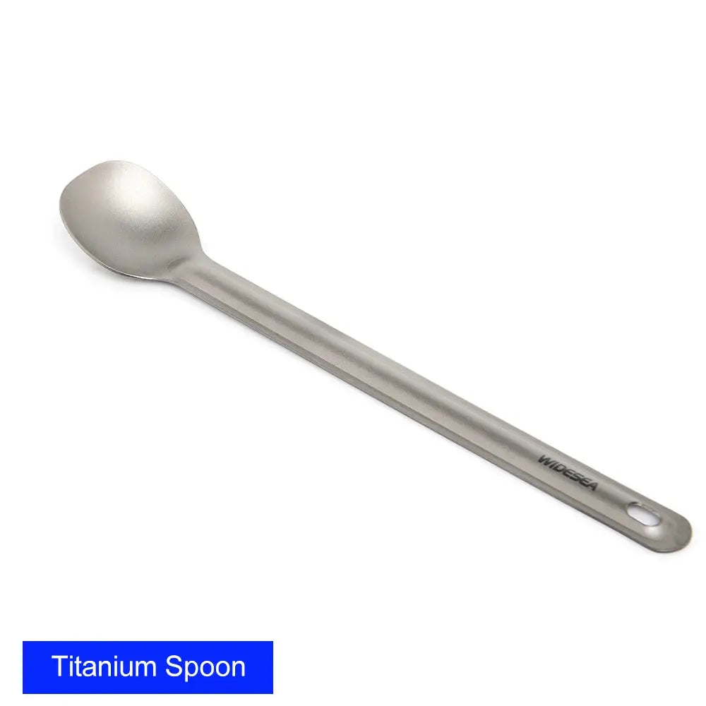 Widesea Titanium Spork Ultralight Camping Utensil For Hiking And Travel Durable Outdoor Tableware