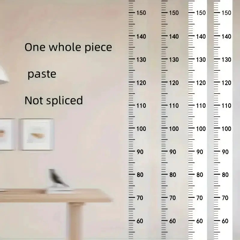 2m Wall Height Measurement Card Durable PC Material Writable Removable Ideal for Room Decor