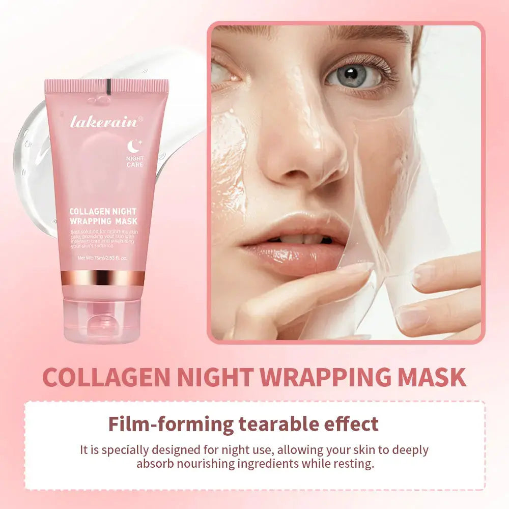 Korean Deep Collagen Mask Peel Off For Anti Wrinkle Lifting Overnight Skin Care Bio Pack