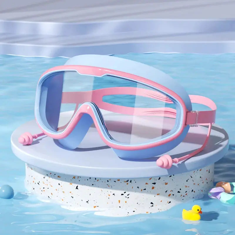 Kids Swimming Goggles Big Frame HD View Anti Fog Waterproof For Boys And Girls Multi Color