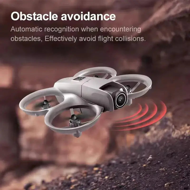 Drone GT3 MAX quadcopter with obstacle avoidance, white with circular propeller guards