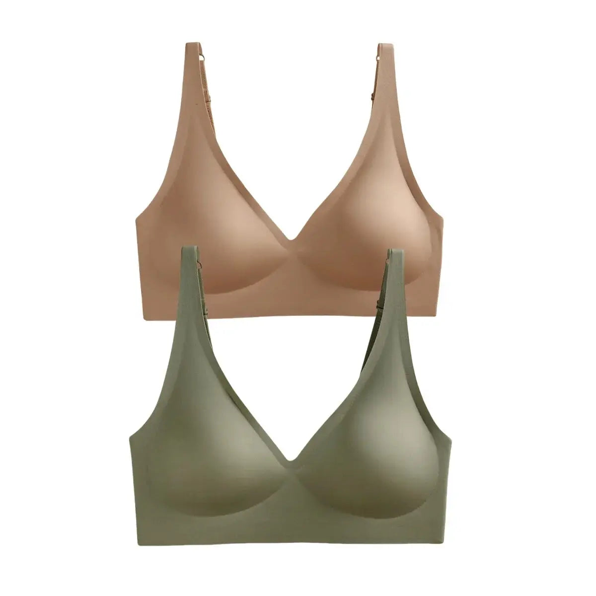 AuroraLuxe 2 Piece Seamless Wireless Push Up Bras Set With Soft Padding For All Day Comfort And Invisible Fit