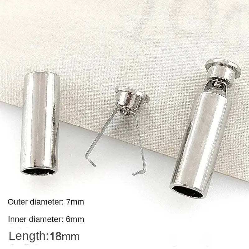 20 Sets Metal Rope End Stoppers Cord Locks For Bags Shoes Garments Lanyards Zinc Alloy